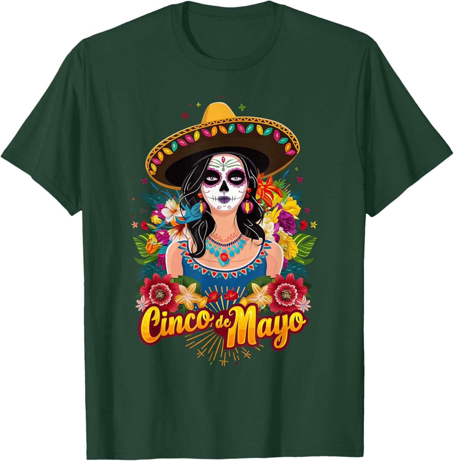 Cinco De Mayo Girl Mexican Fiesta 5 De Mayo T-Shirt - T-Shirt | Forest