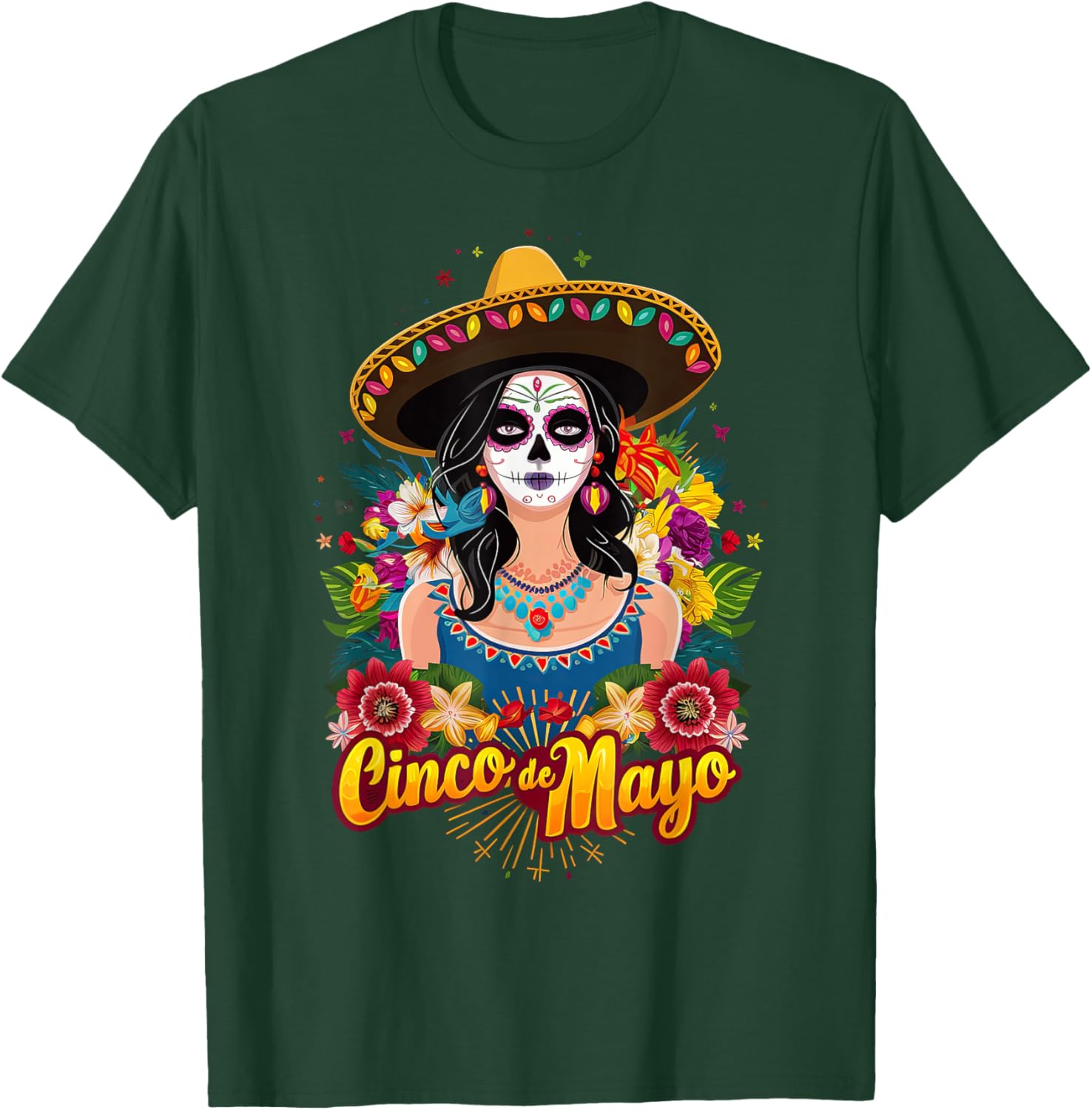 Cinco De Mayo Girl Mexican Fiesta 5 De Mayo T-Shirt - T-Shirt | Forest