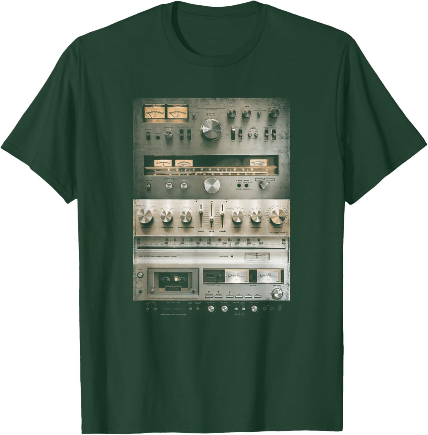 Setup Vintage Audio HiFi Sound System Mixed Media T-Shirt - T-Shirt | Forest