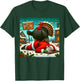 Wait Your Turn Fat Boy Turkey Santa Funny Thanksgiving Xmas T-Shirt - T-Shirt | Forest