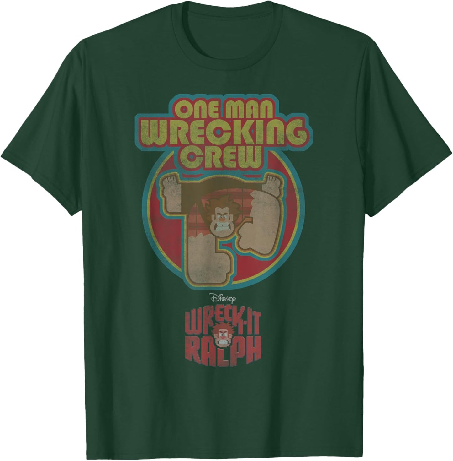 Disney Wreck-It Ralph One Man Wrecking Crew Distressed T-Shirt - T-Shirt | Forest