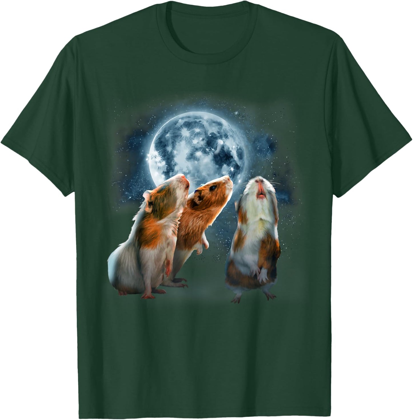 Guinea Pigs Howling at the Moon Shirt - Funny Guinea Pig T-Shirt - T-Shirt | Forest