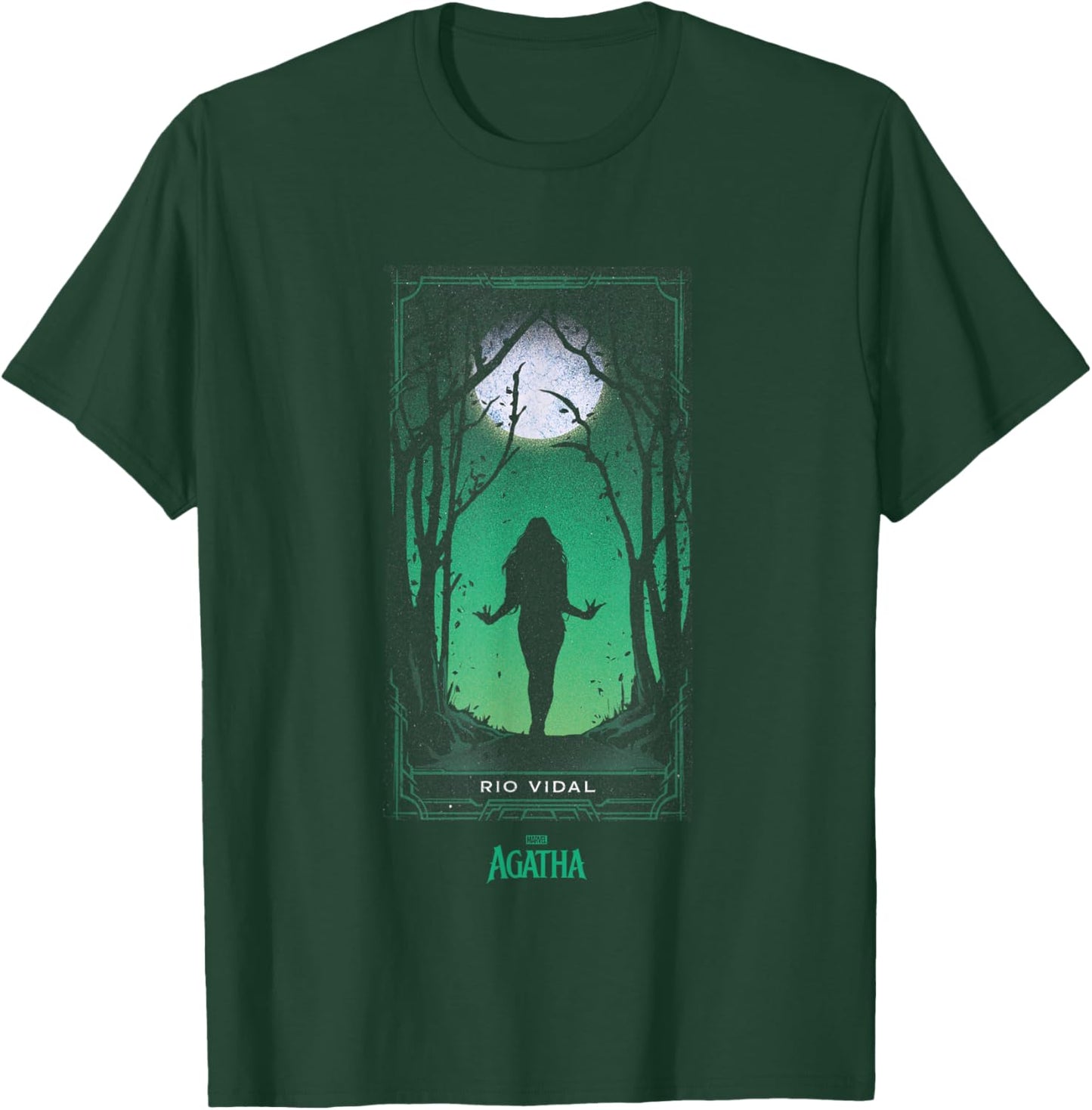 Marvel Agatha All Along Green Rio Vidal Tarot Card Vintage T-Shirt - T-Shirt | Forest