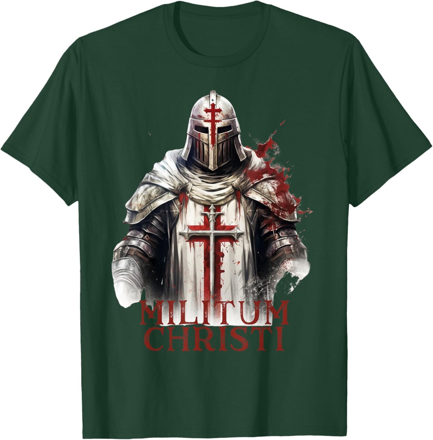 Catholic Knight Templar Crusader Cross T-Shirt - T-Shirt | Forest