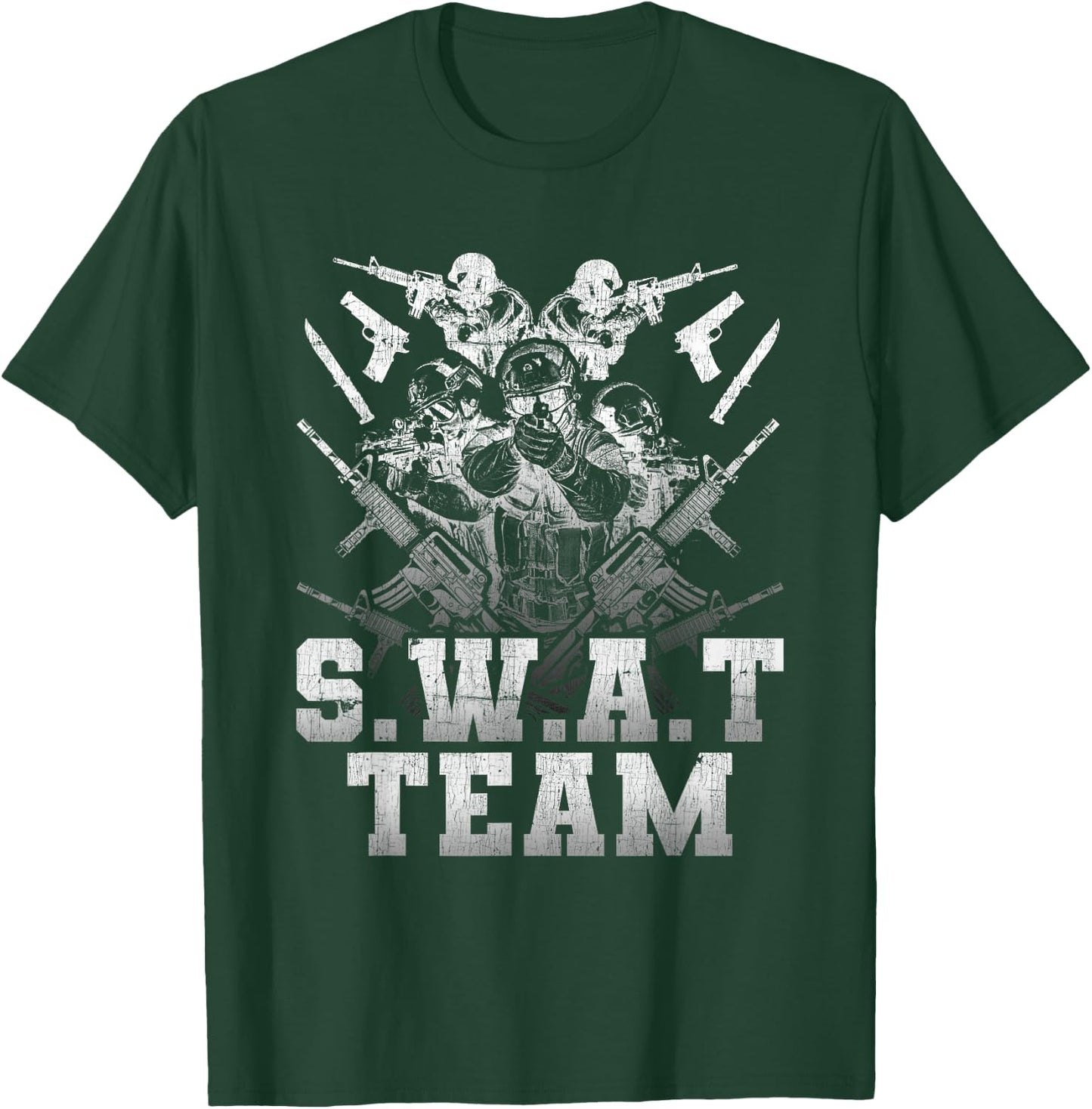 SWAT Team Boys Halloween Costume Tactical Uniform T-Shirt - T-Shirt | Forest