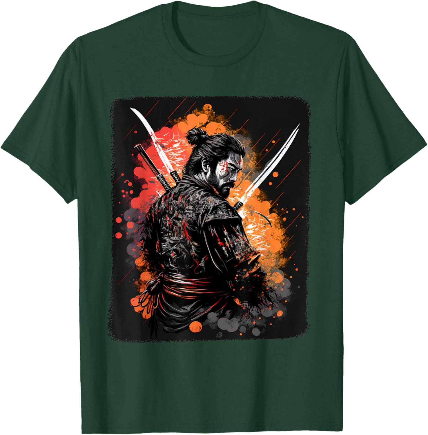 Samurai Warrior Bushido Code Japanese Swordsmen Fighter T-Shirt - T-Shirt | Forest