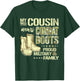My Cousin Wears Combat Boots Dog Tags Proud Military Family T-Shirt - T-Shirt | Forest