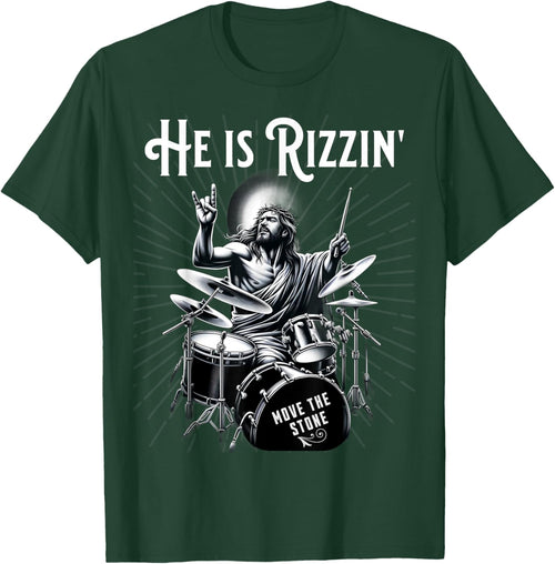 Percussion Drum Funny Rizz He is Rizzin Jesus Drumming