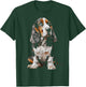 Basset Hound Dog Motif Pet Art Blue Eyes Basset Hound Women Kids T-Shirt - T-Shirt | Forest