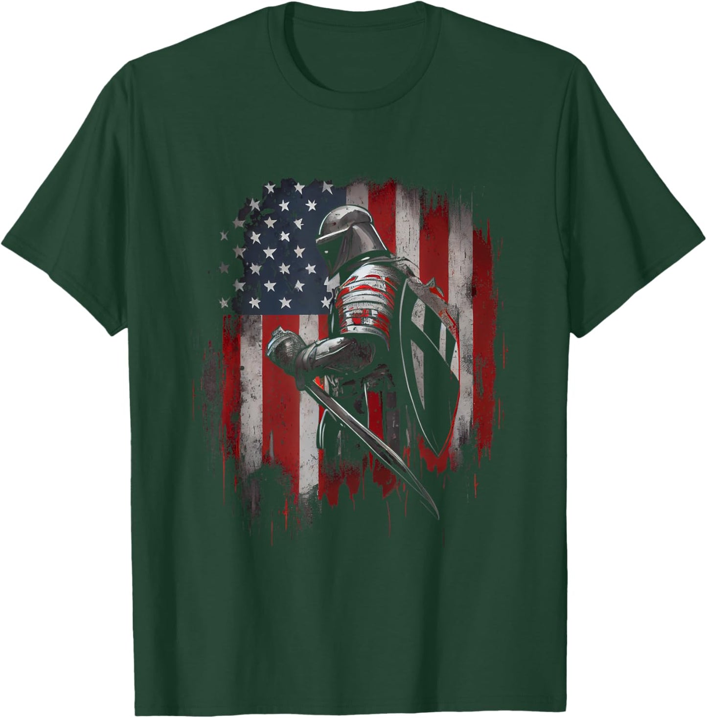 Knight Templar Christian Warrior Of God Crusader Gift T-Shirt - T-Shirt | Forest