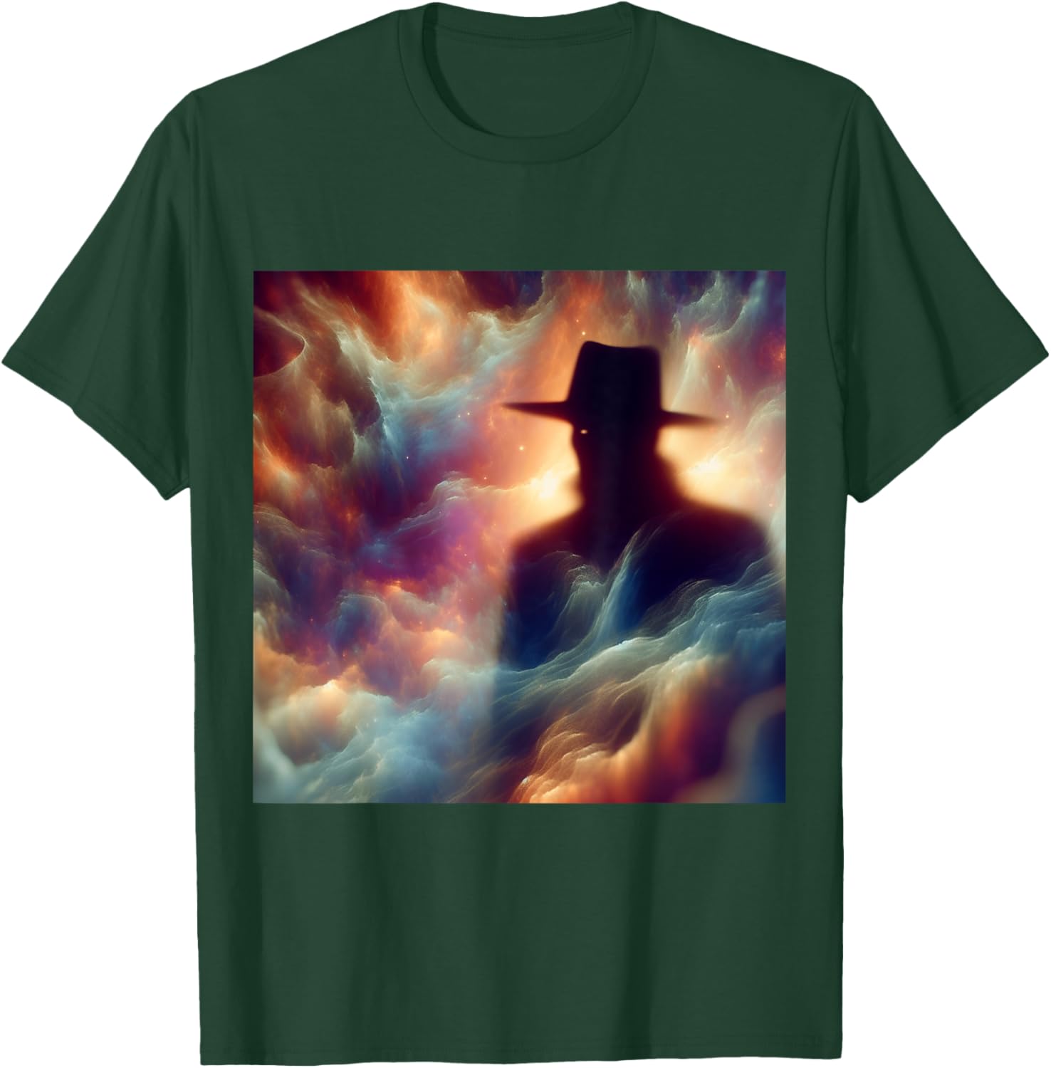 The Hat Man Shadow Person Nightmare Paranormal Horror Print T-Shirt - T-Shirt | Forest