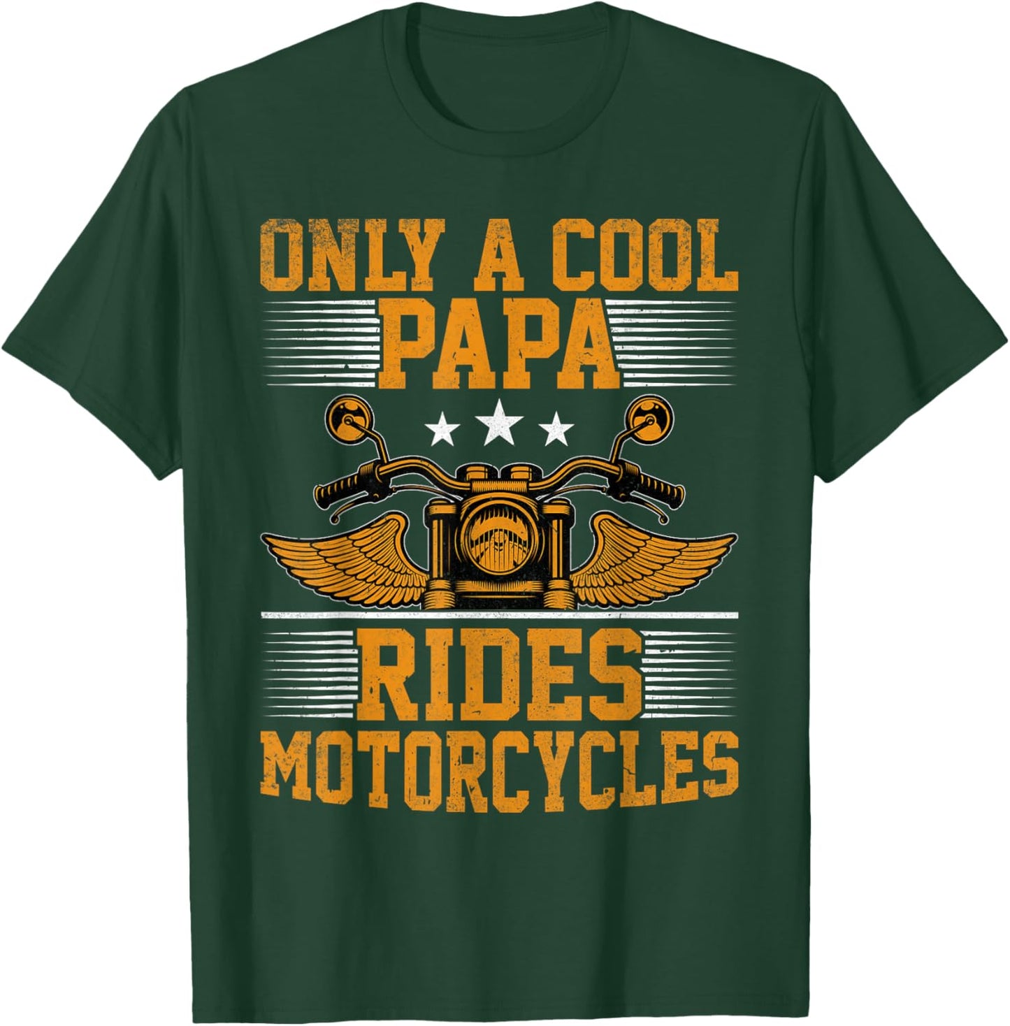 Only a Cool Papa Rides Motorcycles Men's Motorcycles Rider T-Shirt - T-Shirt | Forest