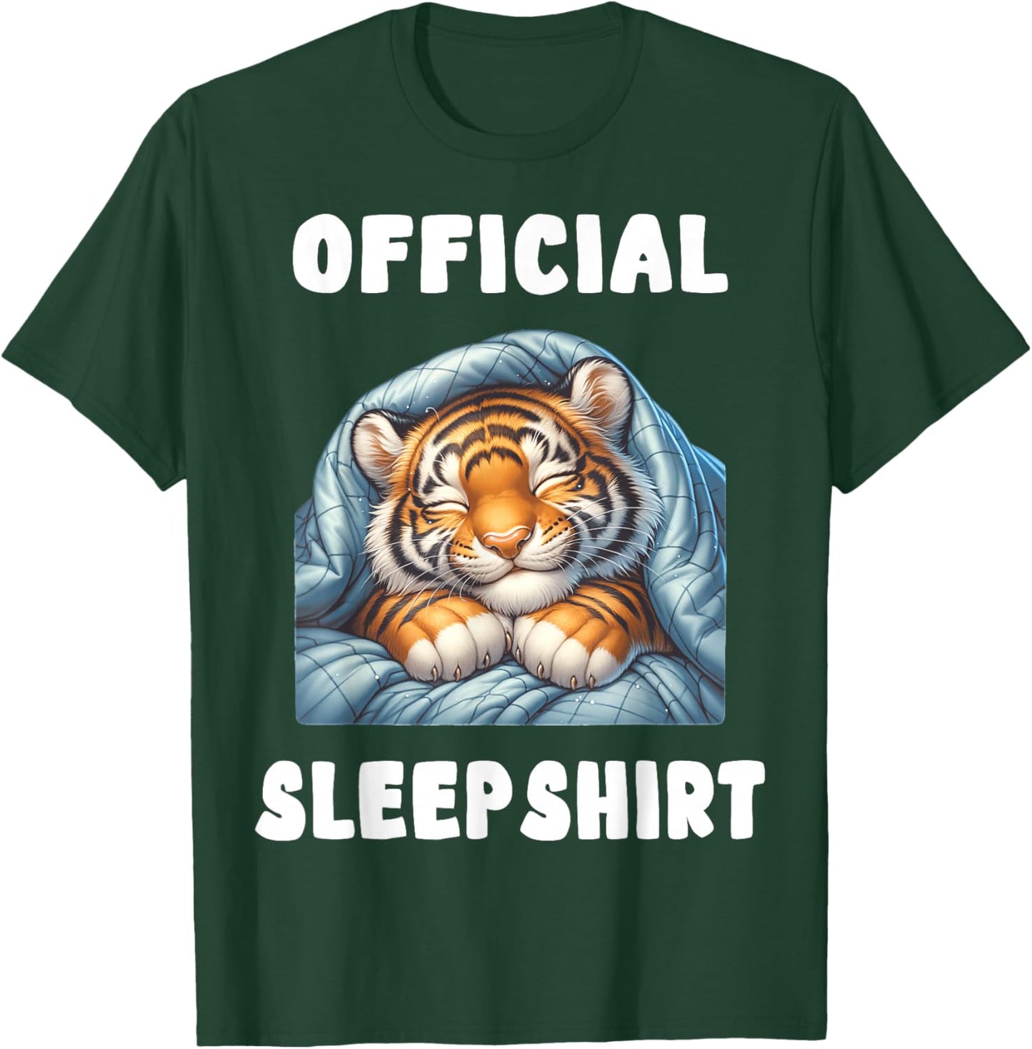 Tiger - Official Sleepshirt Pajamas Nightgown T-Shirt - T-Shirt | Forest