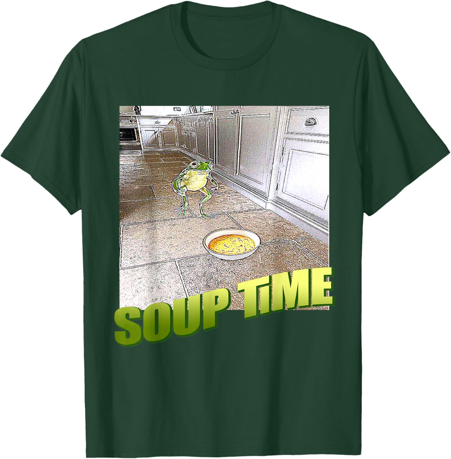 Funny Meme - Soup Time Meme Frog Meme T-Shirt - T-Shirt | Forest