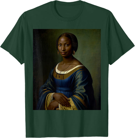 Black Mona Lisa Black History Month Woman Black Heritage T-Shirt - T-Shirt | Forest