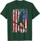 Soccer Vintage USA Flag T-Shirt - T-Shirt | Forest
