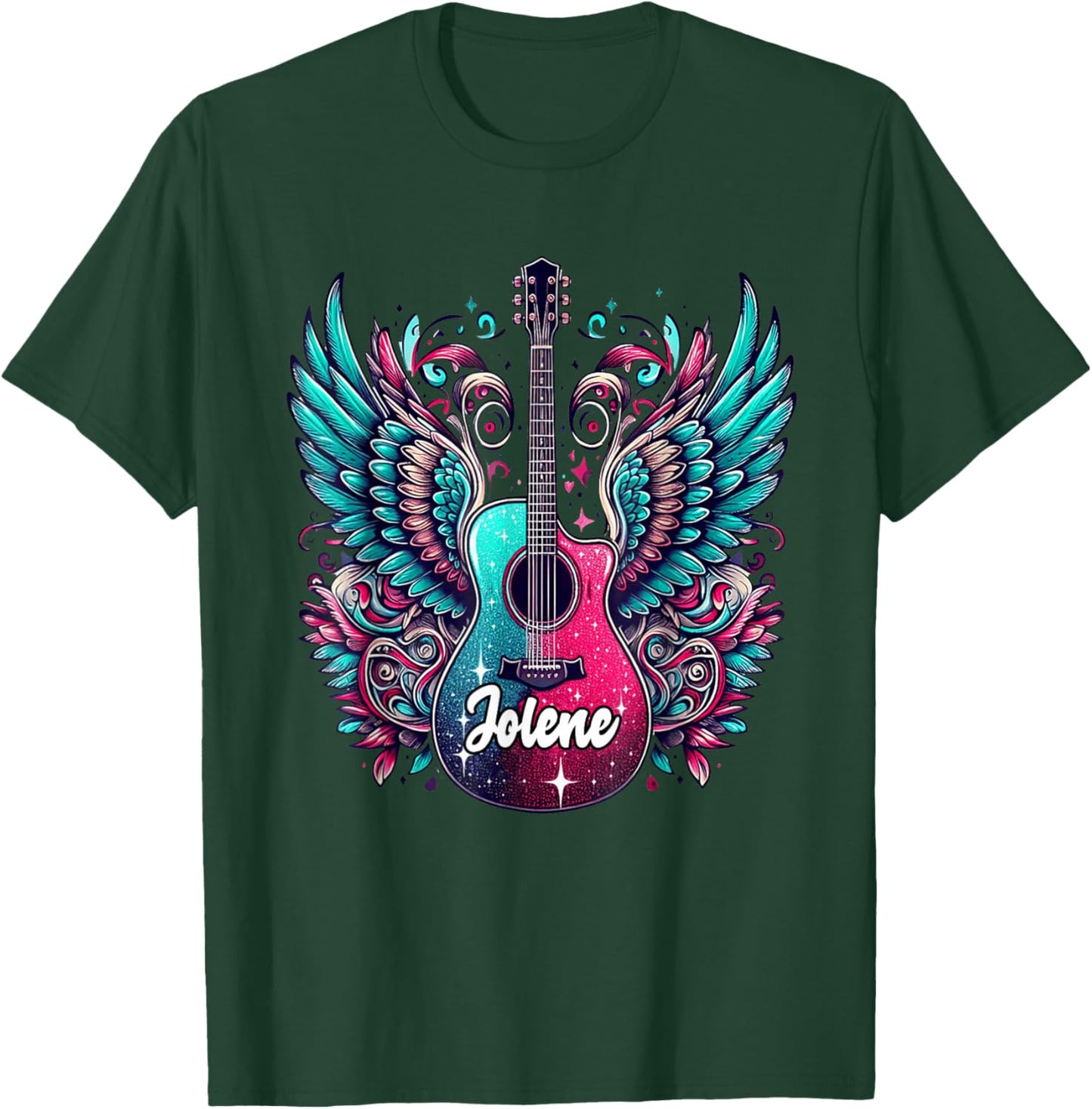 Girl Retro Jolene First Name Personalized Groovy 80's T-Shirt - T-Shirt | Forest