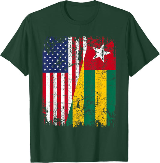 TOGOLESE American Flag | Men Women Kids | TOGO T-Shirt - T-Shirt | Forest