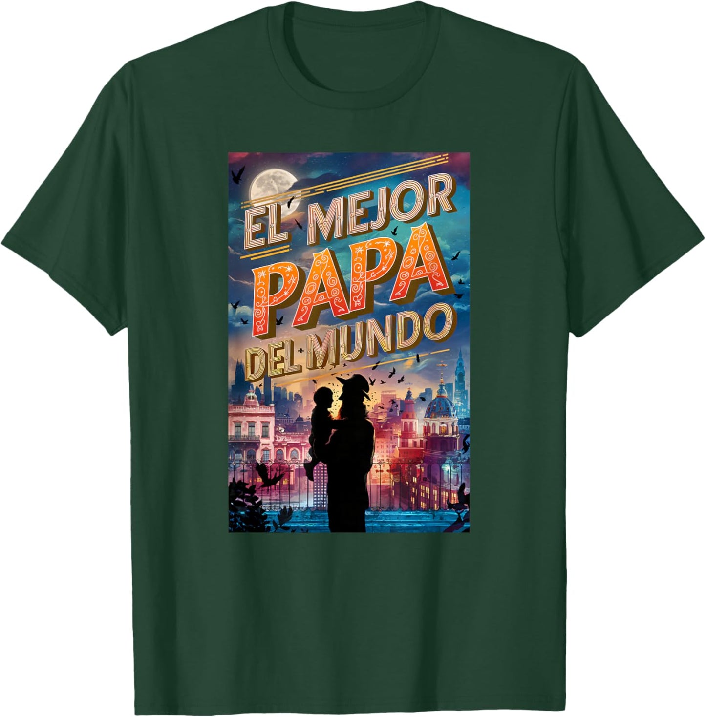 El Mejor papa Del Mundo Mexican flag Mexican dad T-Shirt - T-Shirt | Forest