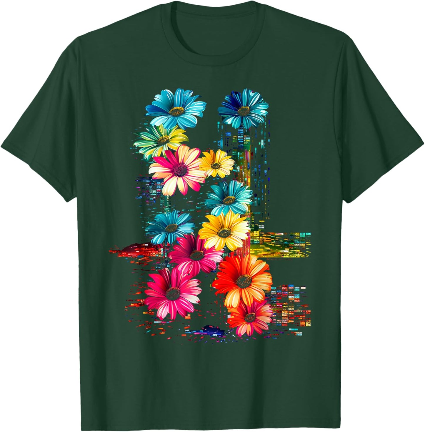 Flower Colorful Artwork Nature Art Graphic Flower T-Shirt - T-Shirt | Forest