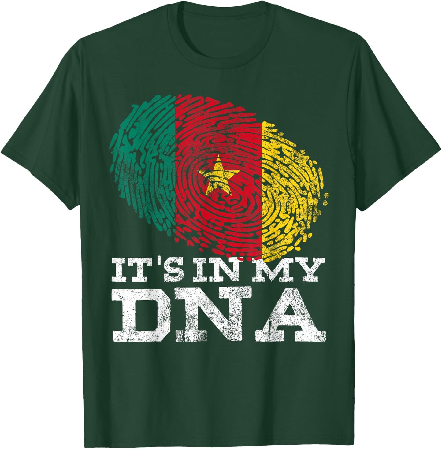 It's in My DNA Cameroonian Gifts African Cool Cameroon Flag T-Shirt - T-Shirt | Forest