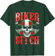Biker Skull Motorcycle Sexy Bitch Babe Chick Red Rose Gift T-Shirt - T-Shirt | Forest