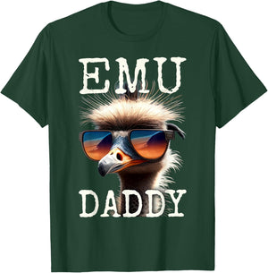 Emu Daddy Ostrich Bird Ratite I Love Emus Fathers Day T-Shirt - T-Shirt | Forest