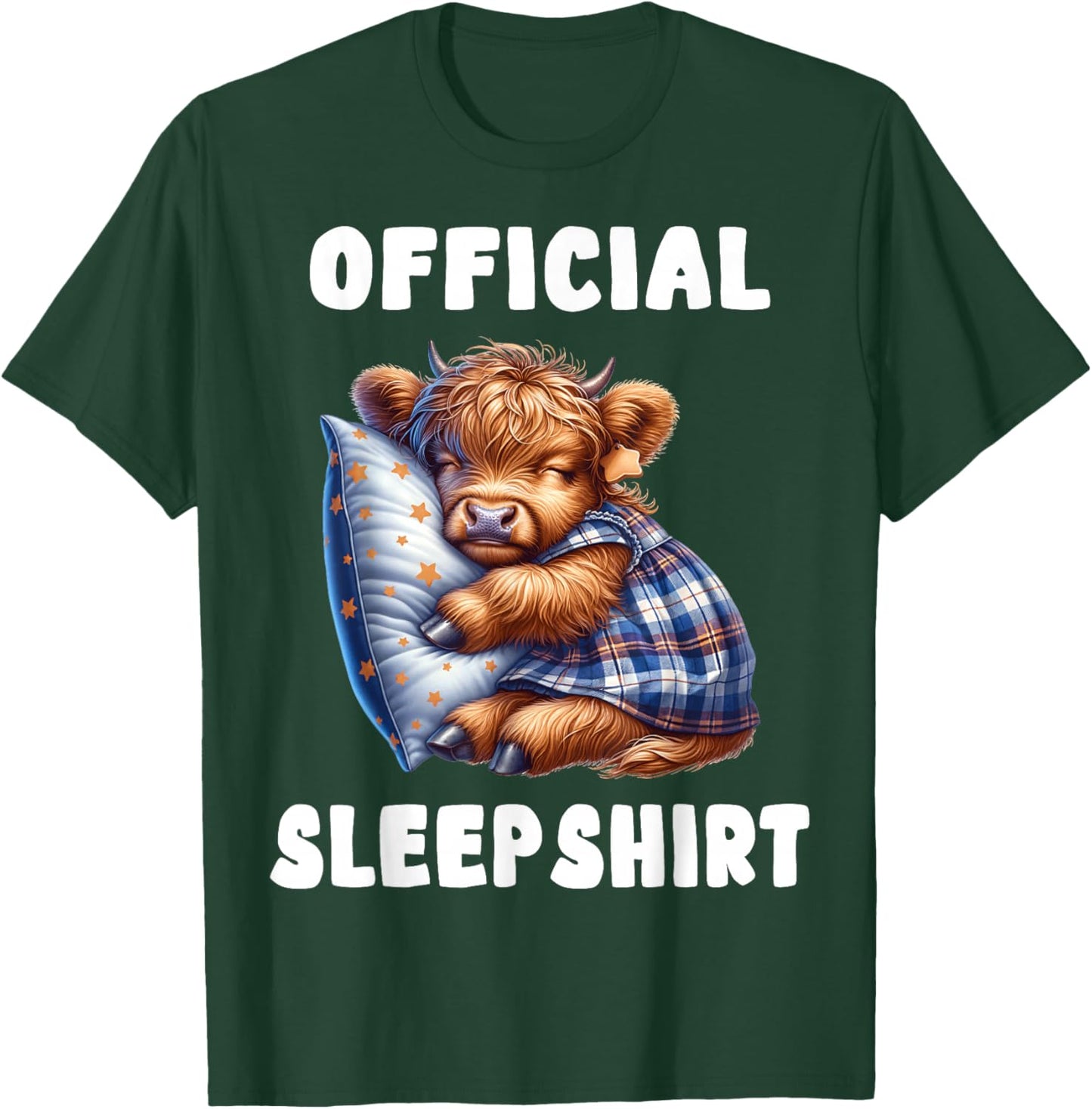 Highland_cow - Official Sleepshirt Pajamas Nightgown T-Shirt - T-Shirt | Forest