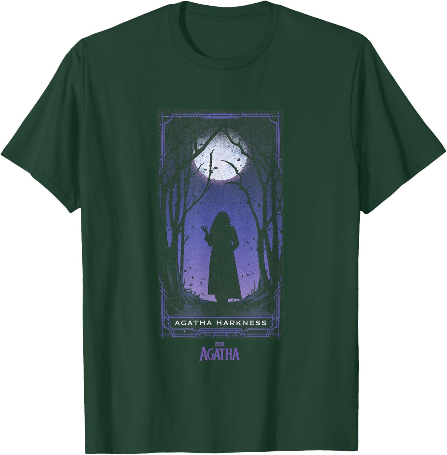 Marvel Agatha All Along Purple Agatha Tarot Card Vintage T-Shirt - T-Shirt | Forest