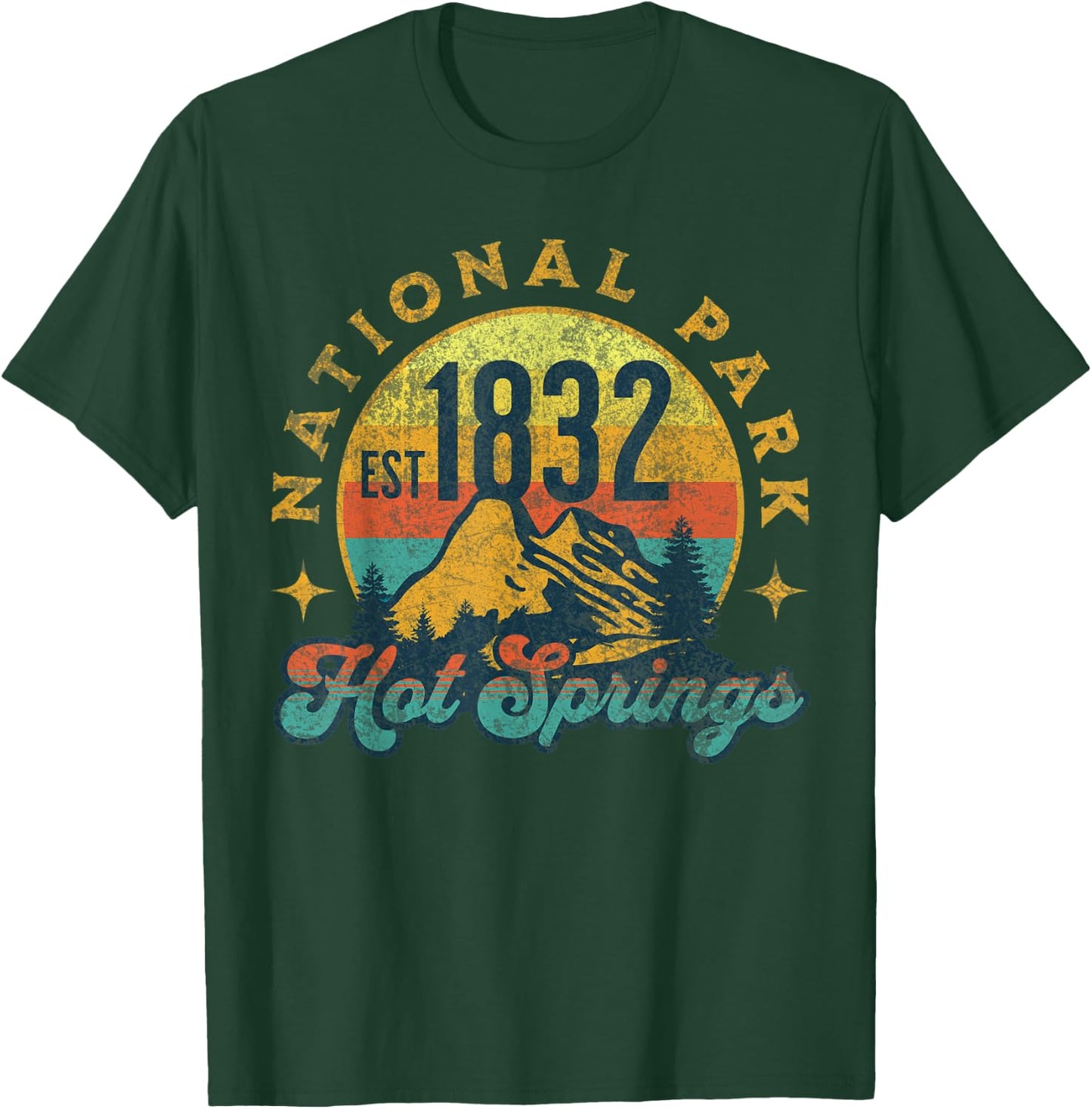 Hot Springs Arkansas Nature Mountains Hiking Outdoors T-Shirt - T-Shirt | Forest