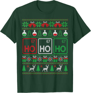 Elemental Holmium Christmas Chemistry Ho Ugly Sweater T-Shirt - T-Shirt | Forest
