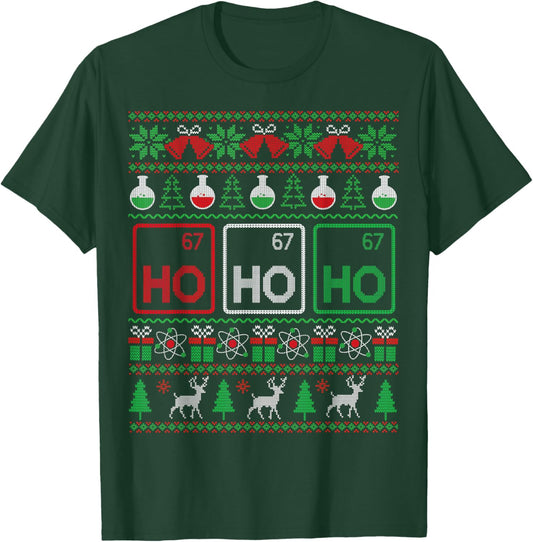 Elemental Holmium Christmas Chemistry Ho Ugly Sweater T-Shirt - T-Shirt | Forest