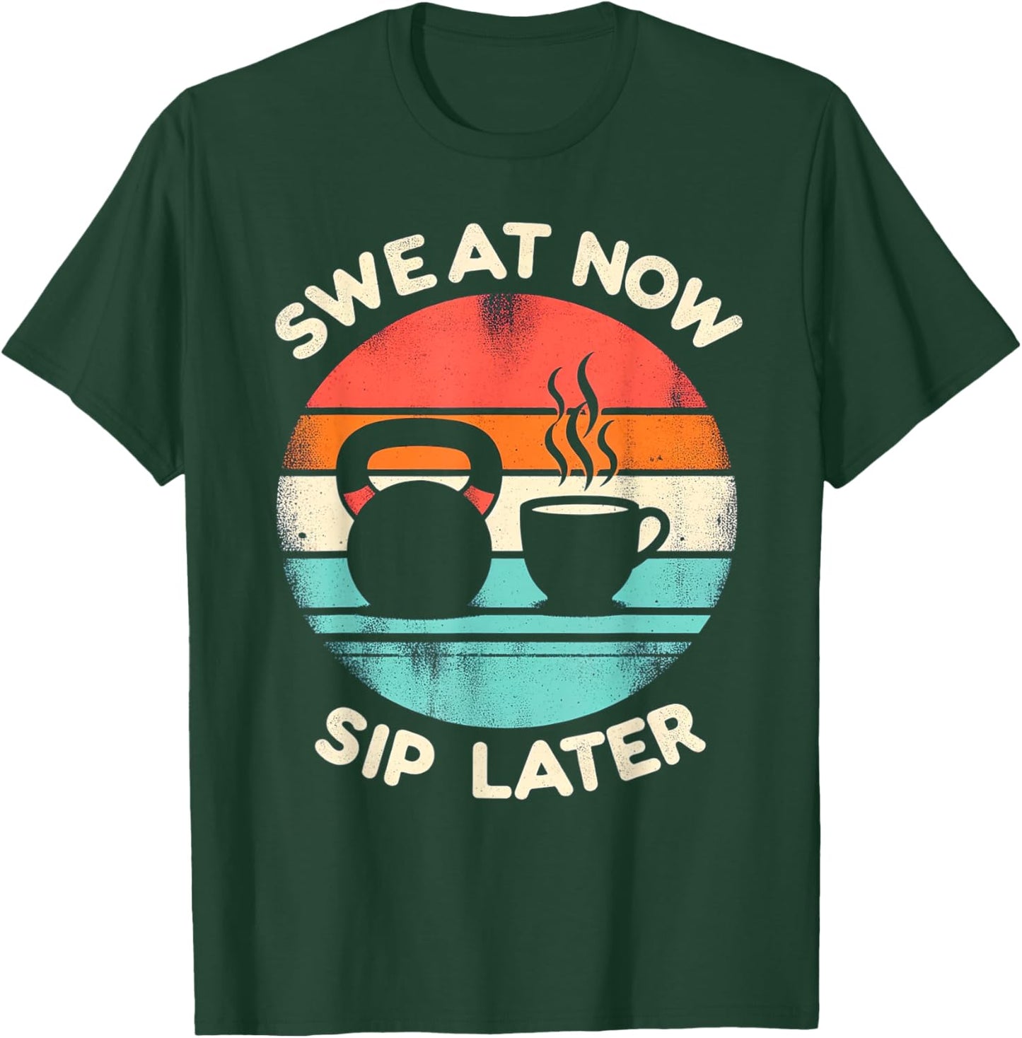 Workout Coffee Lover: Kettlebell & Espresso Enthusiast Gym T-Shirt - T-Shirt | Forest