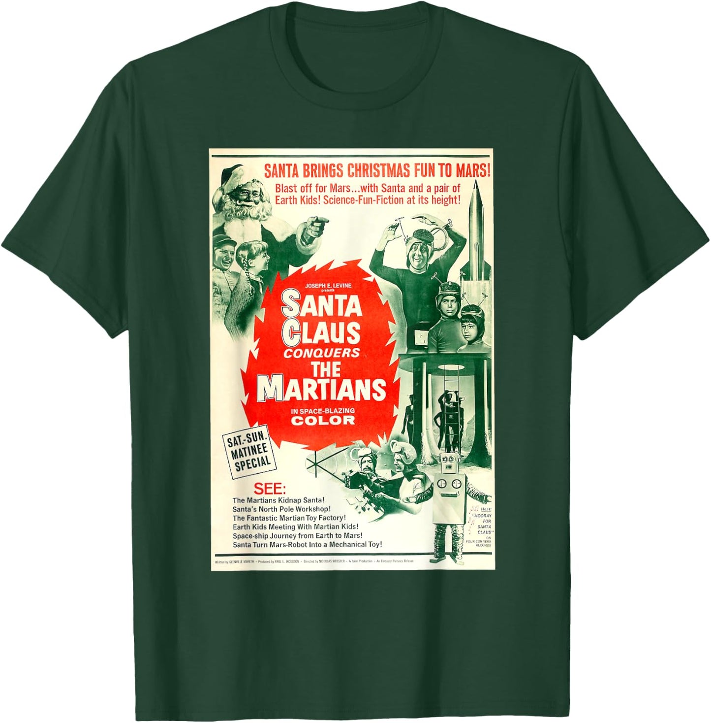 Santa Claus Halloween Christmas Poster Horror Sci Fi Movie T-Shirt - T-Shirt | Forest