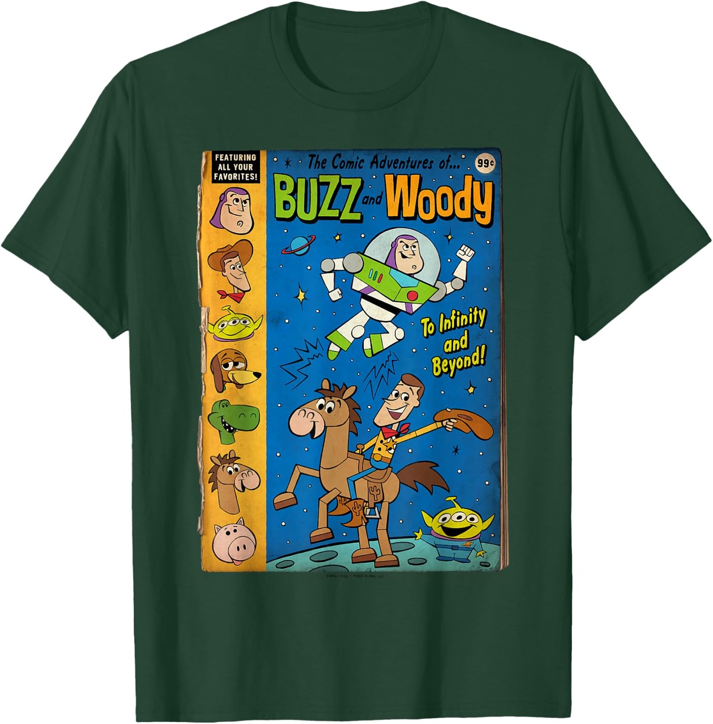 Disney Pixar Toy Story Comic Adventures Of Buzz & Woody T-Shirt - T-Shirt | Forest