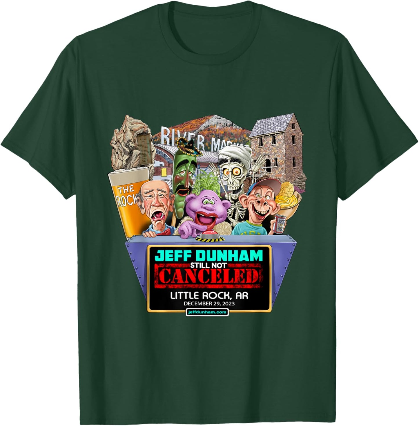 Jeff Dunham Little Rock, AR (2023) T-Shirt - T-Shirt | Forest