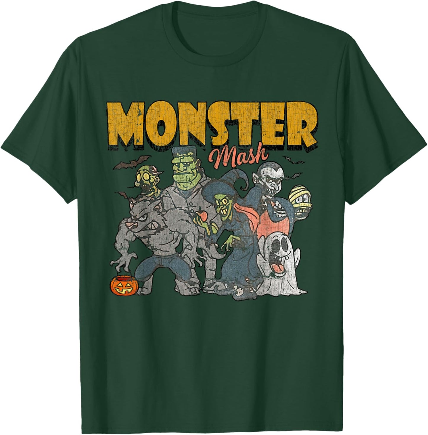 Monster Mash Vintage Ghost Halloween Funny T-Shirt - T-Shirt | Forest
