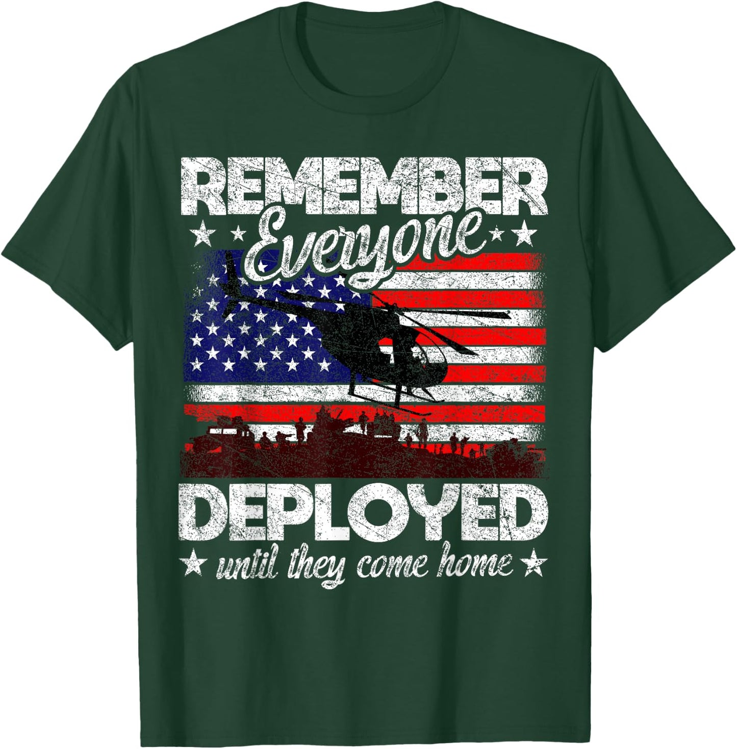 Memorial Day Gift Military Vintage Men RED Friday Remember Everyone Deployed Army US Flag T-Shirt - T-Shirt | Forest