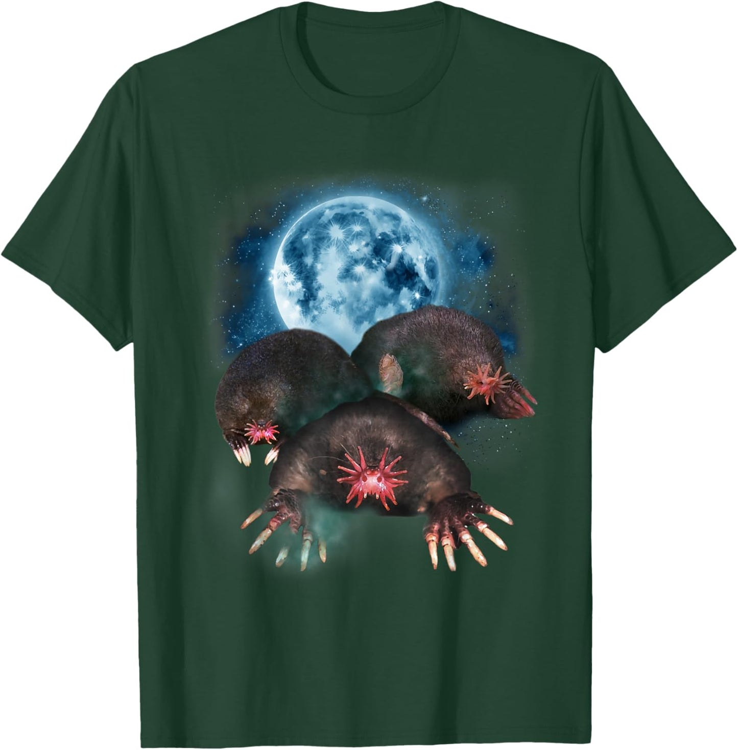 Star Nosed Mole Shirt - Star Nosed Mole Howling at the Moon T-Shirt - T-Shirt | Forest