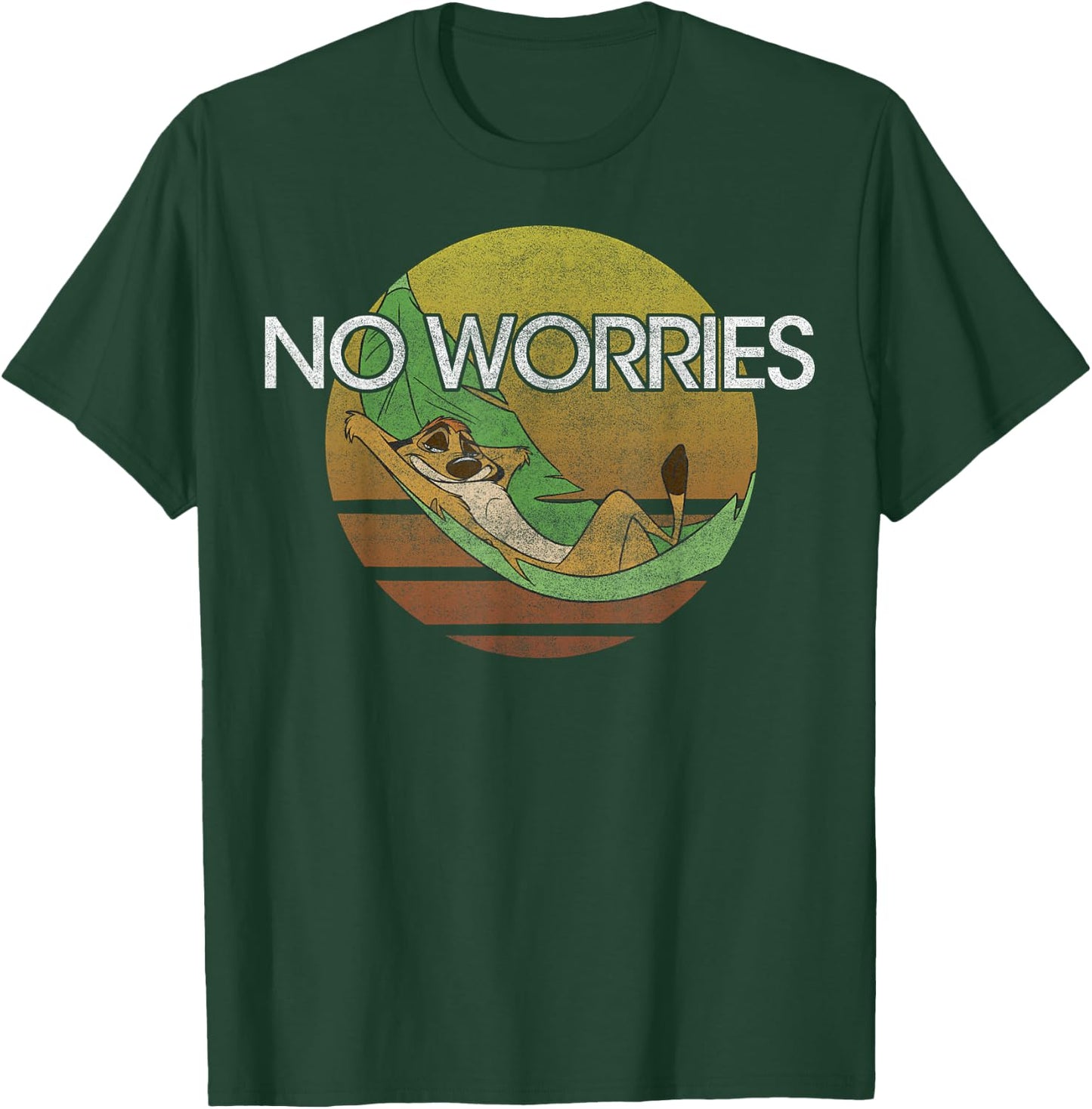 Disney The Lion King Timon No Worries Sunset T-Shirt - T-Shirt | Forest