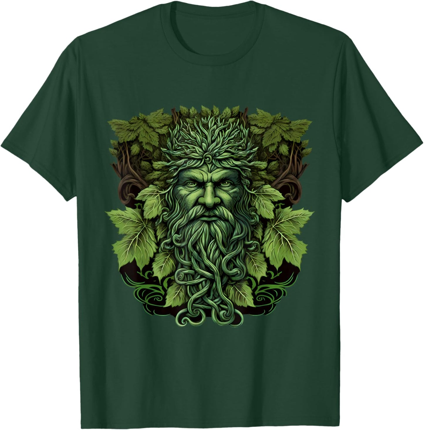 Traditional Pagan Celtic Greenman T-Shirt - T-Shirt | Forest