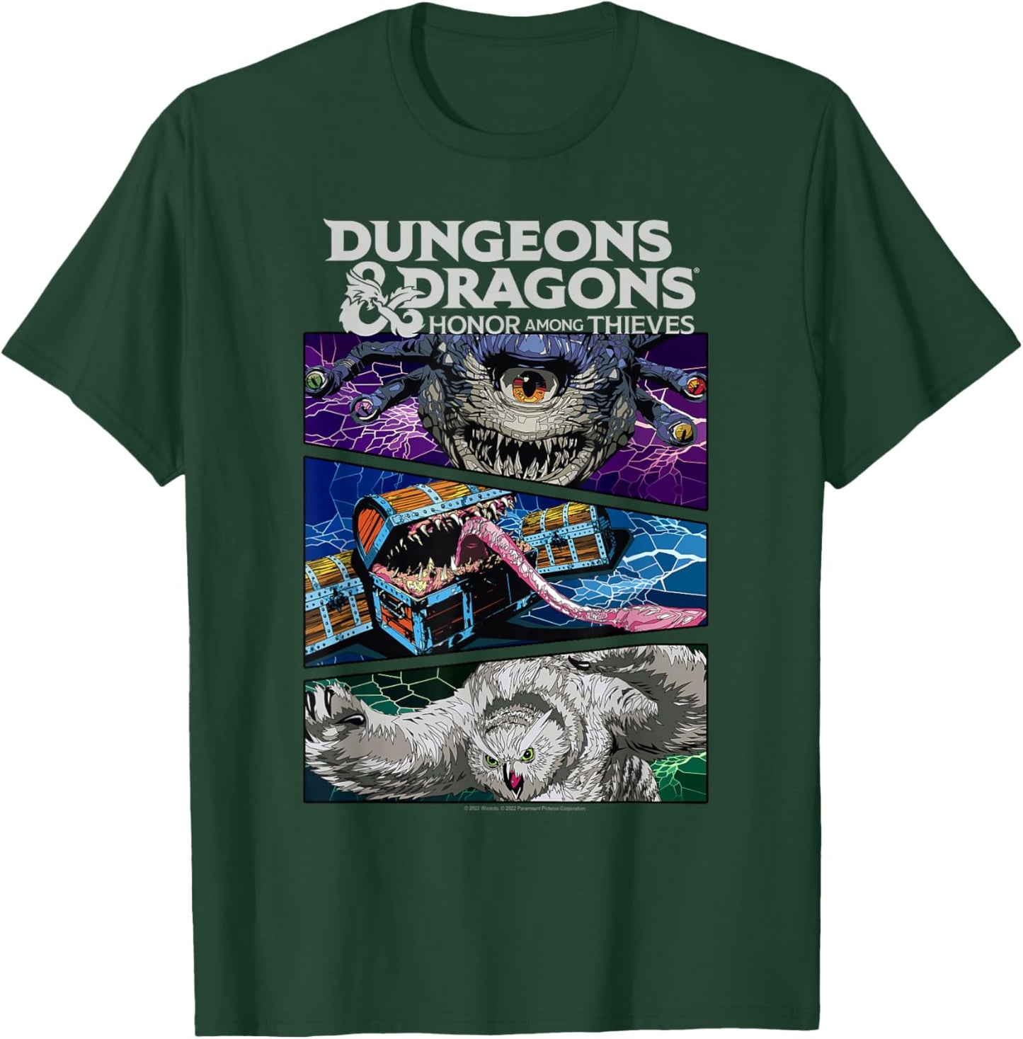Dungeons & Dragons: Honor Among Thieves Monster Panel Stack T-Shirt - T-Shirt | Forest