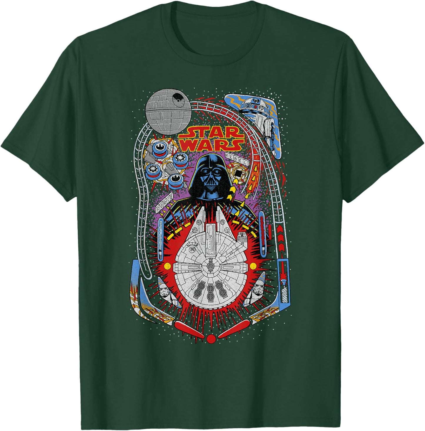 Star Wars Darth Vader Death Star Pinball T-Shirt - T-Shirt | Forest