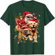 Merry Christmas 2025 Santa Riding Golden Retriever Dog Xmas T-Shirt - T-Shirt | Forest
