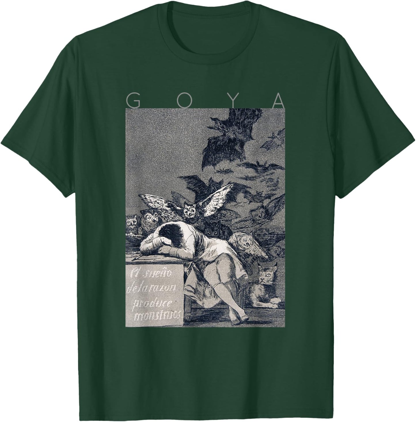Francisco Goya The Sleep of Reason brings out monsters T-Shirt - T-Shirt | Forest