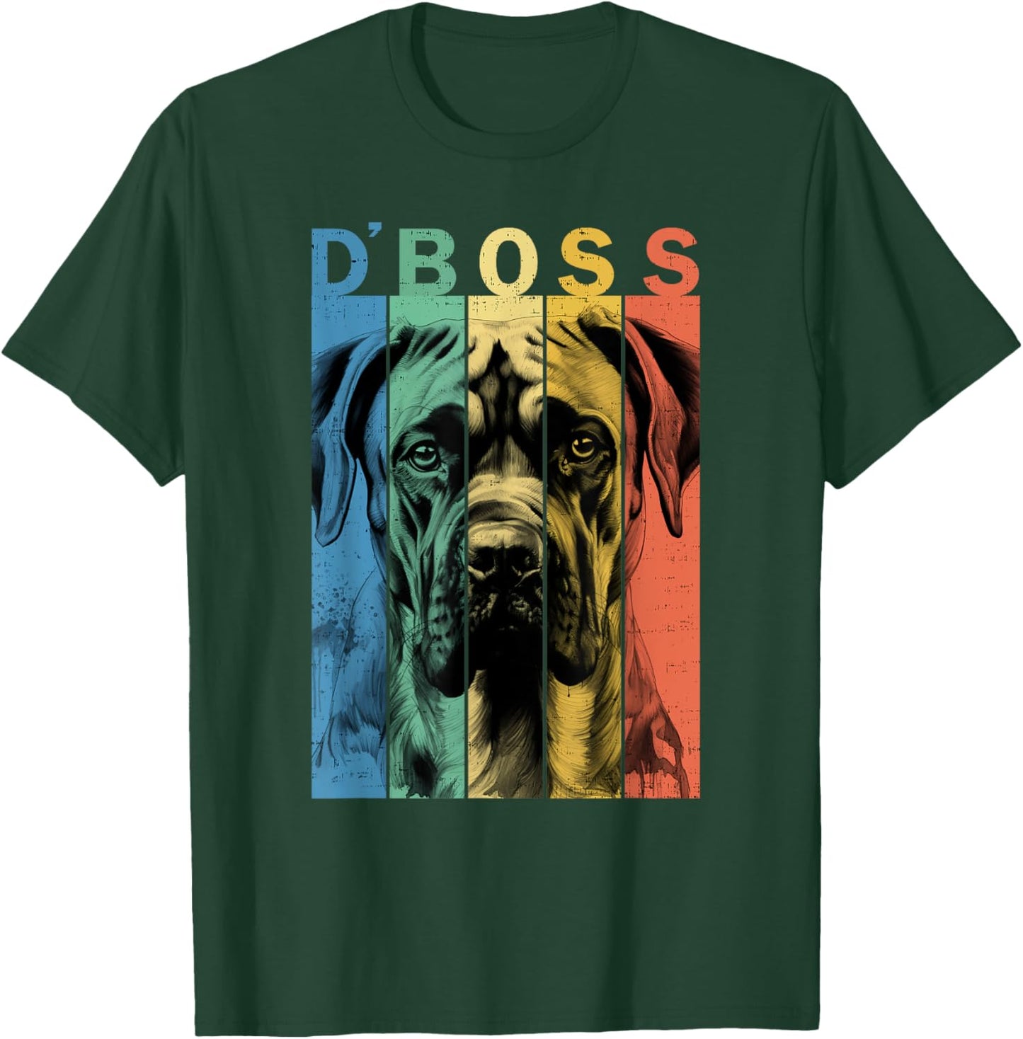 Der lustige Boerboel Boss Mama Papa Hundeliebhaber T-Shirt - T-Shirt | Forest