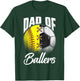 Retro Dad Of Ballers Soccer Softball Lover Fan Fathers Day T-Shirt - T-Shirt | Forest