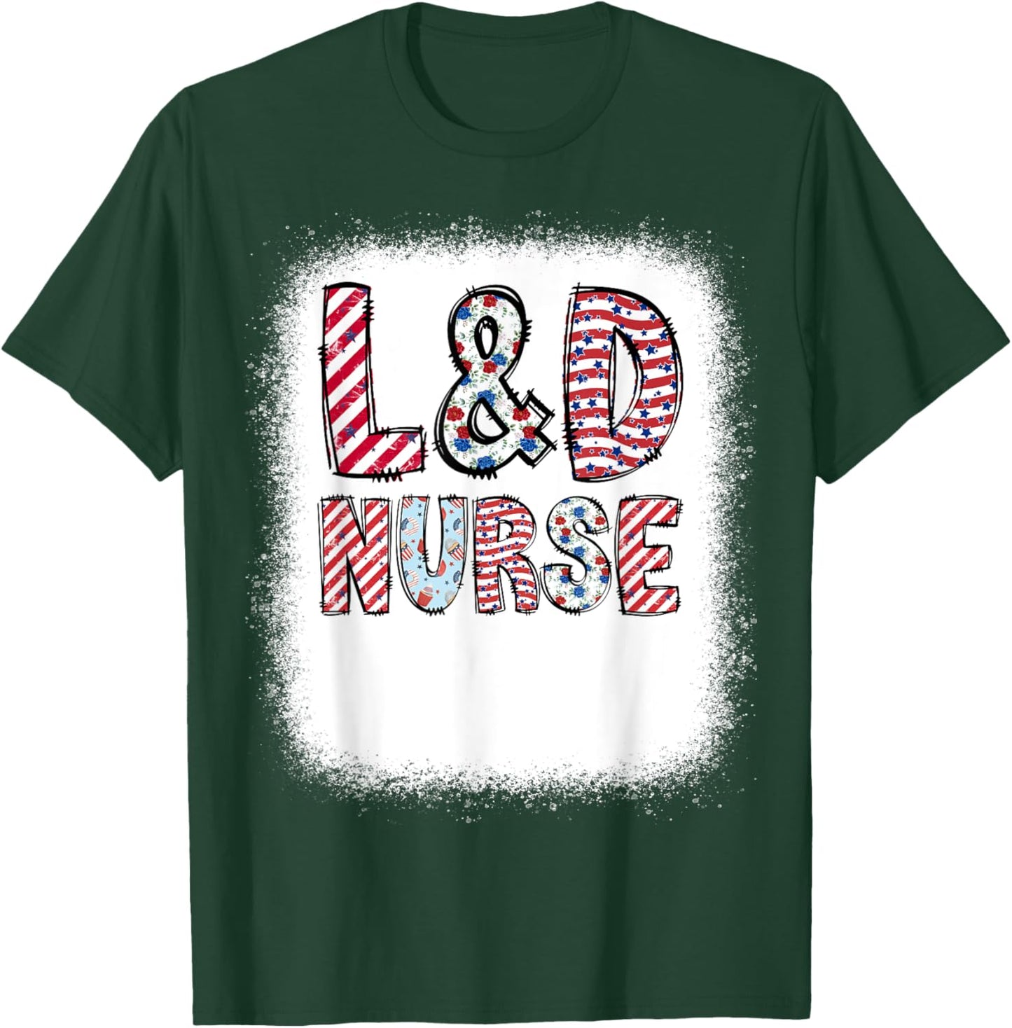 4th of July L&D Labor and Delivery Nurse Independence Day Kids Men T-Shirt - T-Shirt | Forest