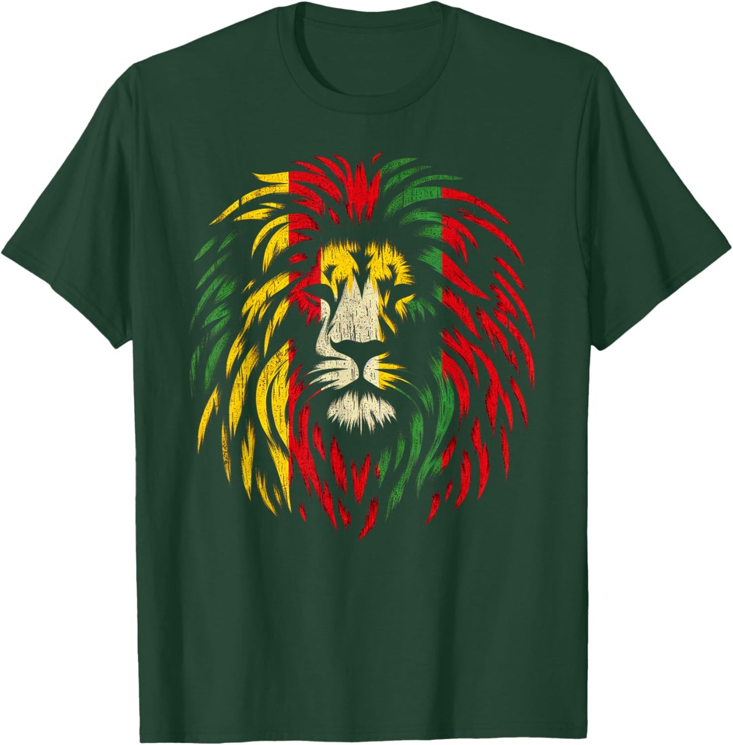 Bold Rasta Lion T-Shirt - T-Shirt | Forest