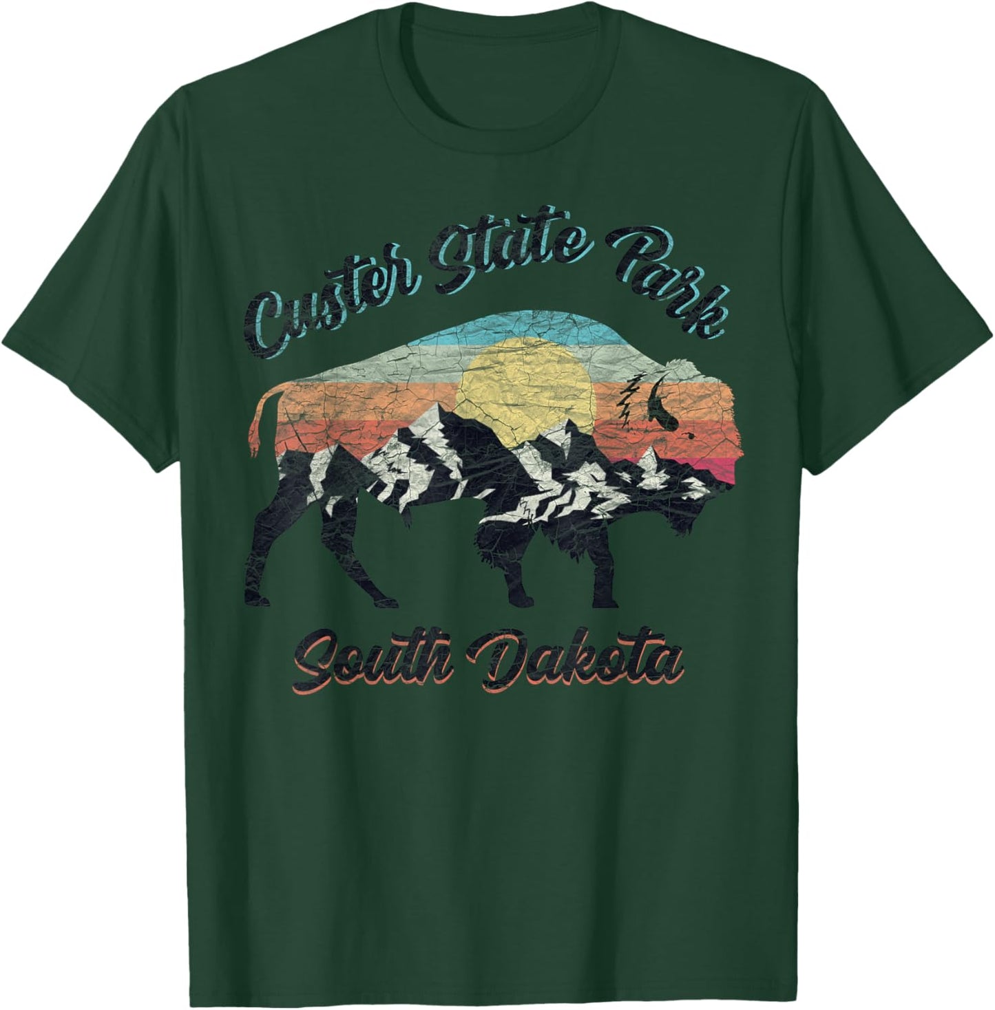 Custer State Park Buffalo South Dakota The Mount Rushmore T-Shirt - T-Shirt | Forest